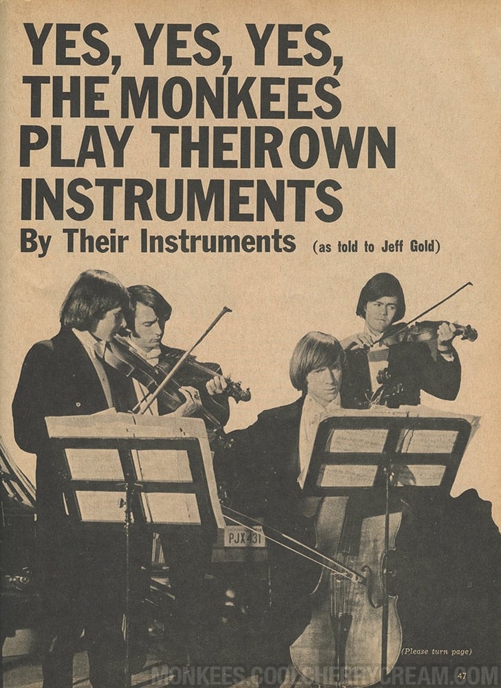 Padre proporción Enciclopedia Yes, Yes, Yes, The Monkees Play Their Own Instruments | Monkee Spectacular  (September 1967) | Sunshine Factory | Monkees Fan Site