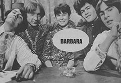 Mike Nesmith, Peter Tork, Barbara Hamaker, Micky Dolenz, Davy Jones