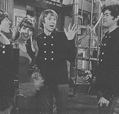 Davy Jones, Natasha Pavlova (Ondine Vaughn), Peter Tork, Micky Dolenz